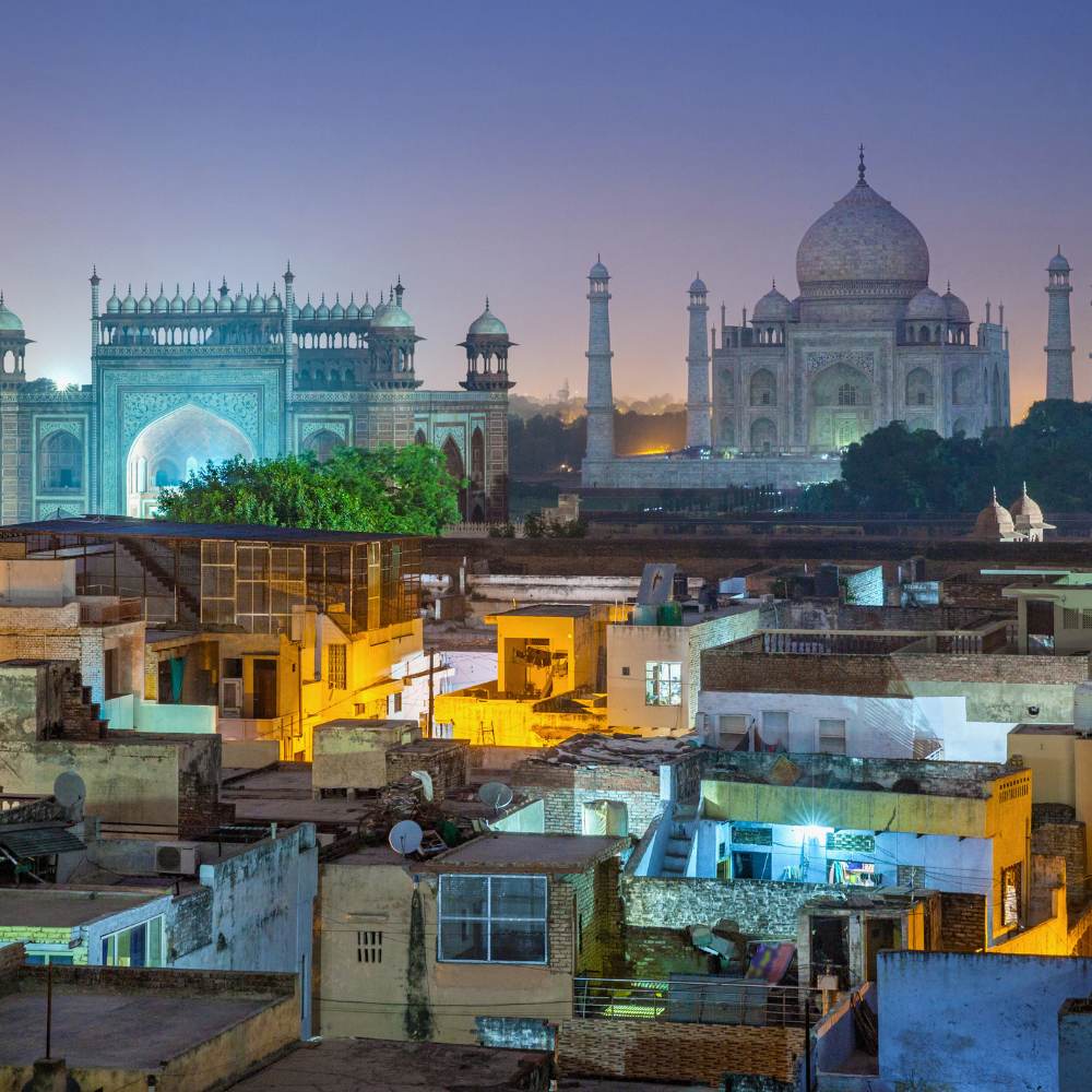 Agra Sightseeing at Night