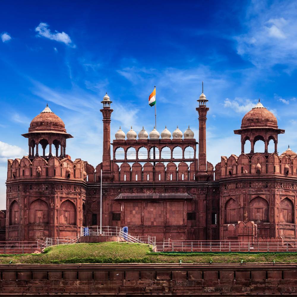 Red Fort, built in 1648. A UNESCO World Heritage Site, it's one of Delhi's most important landmarks.